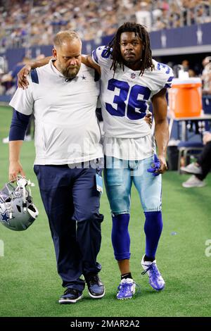 Dallas Cowboys cornerback Isaac Taylor-Stuart (36) runs during an NFL  preseason football game against the Los Angeles Chargers Saturday, Aug. 20,  2022, in Inglewood, Calif. (AP Photo/Kyusung Gong Stock Photo - Alamy