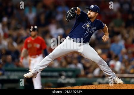 Tampa Bay Rays relief pitcher Jalen Beeks against the New York Yankees  during the seventh inning of a baseball game Saturday, May 6, 2023, in St.  Petersburg, Fla. (AP Photo/Chris O'Meara Stock