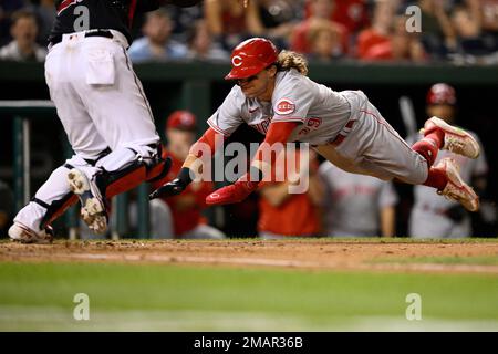 Cincinnati Reds' Jonathan India (6) bats during a baseball game against the  Arizona Diamondbacks Sunday, July 23, 2023, in Cincinnati. (AP Photo/Jeff  Dean Stock Photo - Alamy