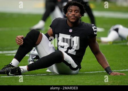 Las Vegas Raiders defensive end Malcolm Koonce during an NFL game  Fotografía de noticias - Getty Images