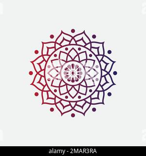 mandala logo element template, suitable for spa, yoga, meditation and spirituality logos with vector eps format. Stock Vector