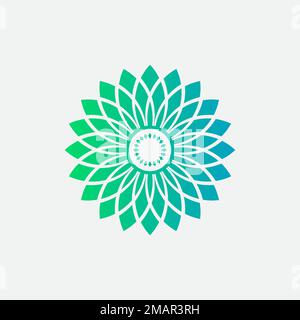 mandala logo element template, suitable for spa, yoga, meditation and spirituality logos with vector eps format. Stock Vector