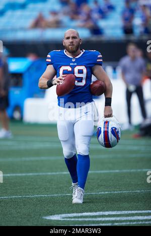 Buffalo Bills kicker Tyler Bass warms up before a preseason NFL football  game against the Denver Broncos in Orchard Park, N.Y., Saturday, Aug. 20,  2022. (AP Photo/Adrian Kraus Stock Photo - Alamy