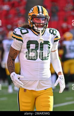 Green Bay Packers tight end Sal Cannella (80) works out before an