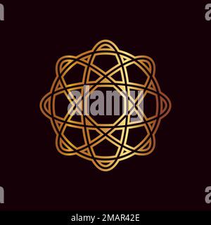 mandala logo element template, suitable for spa, yoga, meditation and spirituality logos with vector eps format. Stock Vector
