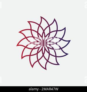 mandala logo element template, suitable for spa, yoga, meditation and spirituality logos with vector eps format. Stock Vector
