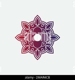 mandala logo element template, suitable for spa, yoga, meditation and spirituality logos with vector eps format. Stock Vector