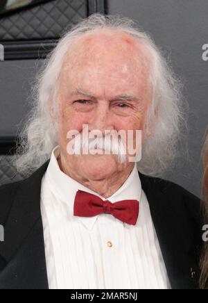 19 January 2023 - David Crosby, the singer, songwriter and guitarist and member of The Byrds and Crosby, Stills & Nash, has died at the age of 81 following a long illness. File Photo: 26 January 2020 - Los Angeles, California - David Crosby. 62nd Annual GRAMMY Awards held at Staples Center. Photo Credit: AdMedia/Sipa USA