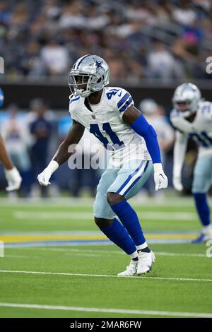 Dallas Cowboys safety Markquese Bell (41) defends during a preseason NFL  Football game in Arlington, Texas, Friday, Aug. 27, 2022. (AP Photo/Michael  Ainsworth Stock Photo - Alamy