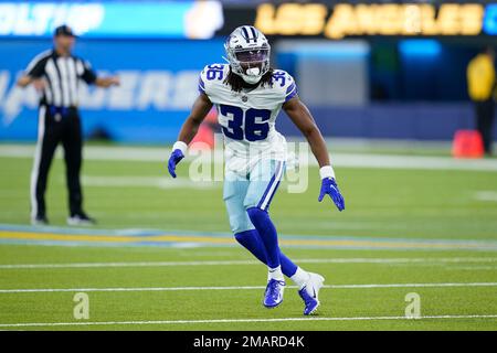 Dallas Cowboys cornerback Isaac Taylor-Stuart (36) takes his