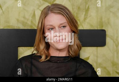 Emily Davis poses at the premiere of the FX miniseries "The Patient