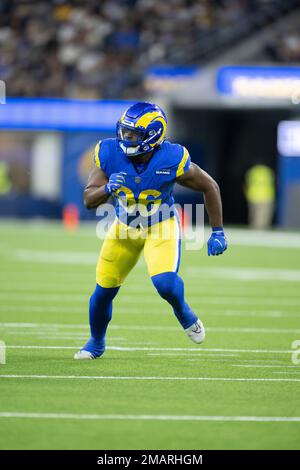 Los Angeles Rams linebacker Keir Thomas (96) against the Denver Broncos of  an NFL football game Saturday, Aug 26, 2023, in Denver. (AP Photo/Bart  Young Stock Photo - Alamy