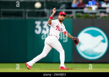 March 22, 2023; St. Petersburg, FL USA; Philadelphia Phillies shortstop Edmundo  Sosa (33) fouls off a pitch in the first inning during an MLB spring t  Stock Photo - Alamy