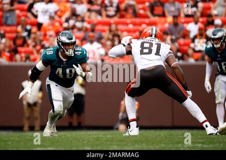 Philadelphia Eagles linebacker T.J. Edwards (57) in action during the NFL  football game against the New York Giants, Sunday, Jan. 8, 2023, in  Philadelphia. (AP Photo/Chris Szagola Stock Photo - Alamy