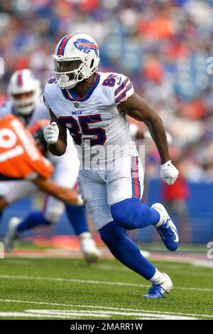 Buffalo Bills tight end Quintin Morris (85) runs a route against the  Detroit Lions during an NFL football game, Thursday, Nov. 24, 2022, in  Detroit. (AP Photo/Rick Osentoski Stock Photo - Alamy