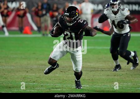 Baltimore Ravens linebacker Daelin Hayes (59) in action during the first  quarter of a NFL preseason football game against the Tennessee Titans,  Thursday, Aug 11, 2022, in Baltimore. (AP Photo/Terrance Williams Stock