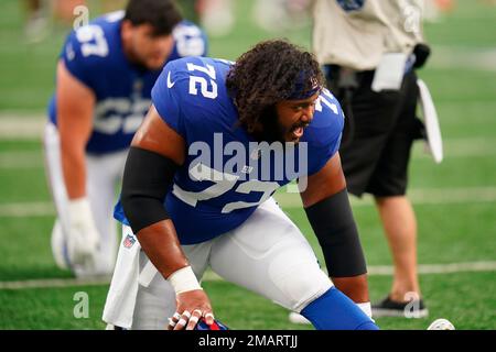 New York Giants linebacker Tomon Fox (49) during an NFL preseason football  game against the Cincinnati Bengals, Sunday, Aug. 21, 2022 in East  Rutherford, N.J. The Giants won 25-22. (AP Photo/Vera Nieuwenhuis