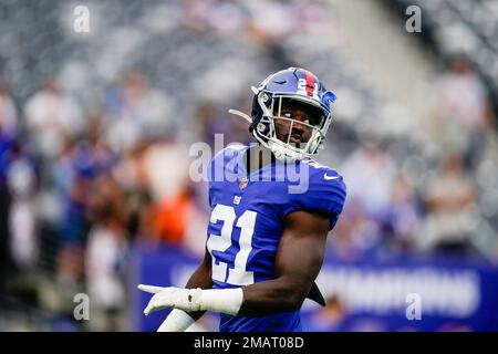 New York Giants' Yusuf Corker (21) tackles Cincinnati Bengals' Trenton  Irwin (16) during the second half of a preseason NFL football game Sunday,  Aug. 21, 2022, in East Rutherford, N.J. The Giants