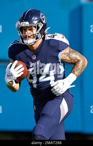 Tennessee Titans fullback Tory Carter (44) in action during the second  quarter of a NFL preseason football game against the Baltimore Ravens,  Thursday, Aug 11, 2022, in Baltimore. (AP Photo/Terrance Williams Stock