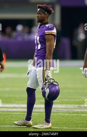 Minnesota Vikings cornerback Akayleb Evans takes part in joint drills with  the San Francisco 49ers at the Vikings NFL football team's practice  facility in Eagan, Minn., Wednesday, Aug. 17, 2022. (AP Photo/Bruce