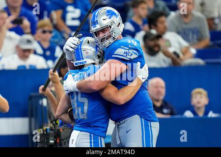 Indianapolis Colts offensive tackle Dan Skipper (74) walks off the