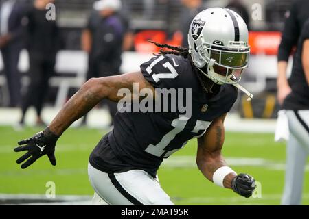 Las Vegas Raiders wide receiver Hunter Renfrow (13) warms up before an NFL  football game against the Houston Texans, Sunday, Oct. 23, 2022, in Las  Vegas. (AP Photo/John Locher Stock Photo - Alamy