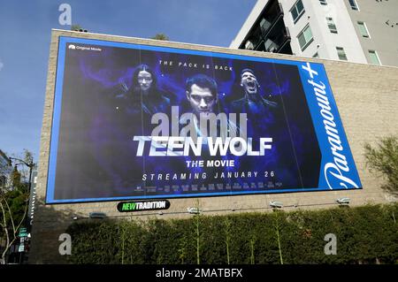 Los Angeles, California, USA 18th January 2023 A general view of atmosphere of Teen Wolf the Movie Billboard on January 18, 2023 in Los Angeles, California, USA. Photo by Barry King/Alamy Stock Photo Stock Photo