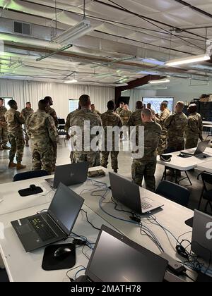 The soldiers from the 1st BN 309th REG are completing the VBS3 (Virtual ...