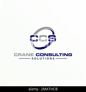 Letter or word CCS sans serif with circle iimage graphic icon logo design abstract concept vector stock. symbol related to initial or monogram Stock Vector
