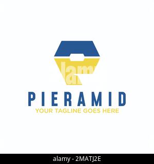Letter or word P or CP font with hexagon image graphic icon logo design abstract concept vector stock. Can be used as symbol associated with initial. Stock Vector