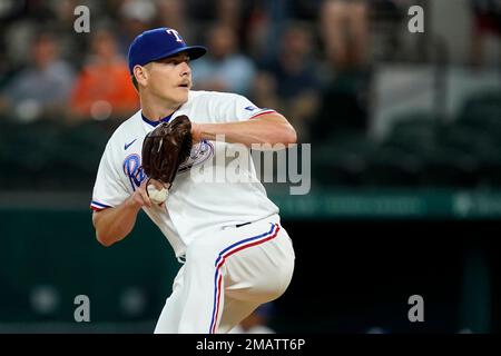 This is a 2022 photo of Spencer Howard of the Texas Rangers baseball team.  This image reflects the Texas Rangers active roster as of Thursday, March  17, 2022 when this image was