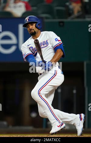 Texas Rangers' Marcus Semien takes batting practice before a baseball game  against the Detroit Tigers in Arlington, Texas, Wednesday, June 28, 2023.  (AP Photo/LM Otero Stock Photo - Alamy