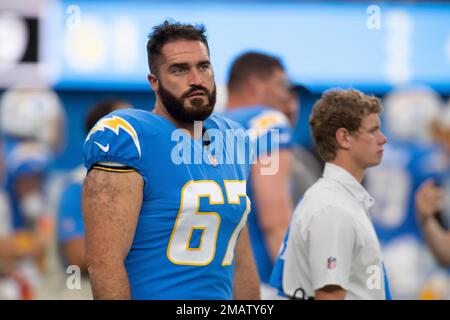 Los Angeles Rams linebacker Jake Hummel (59) while playing the Los Angeles  Chargers during an NFL preseason Football Game Saturday, Aug. 13, 2022, in  Inglewood, Calif. (AP Photo/John McCoy Stock Photo - Alamy