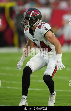 Tampa Bay Buccaneers safety Nolan Turner (34) covers a kick during an NFL  preseason football game against the Baltimore Ravens, Saturday, Aug. 26,  2023, in Tampa, Fla. (AP Photo/Peter Joneleit Stock Photo - Alamy