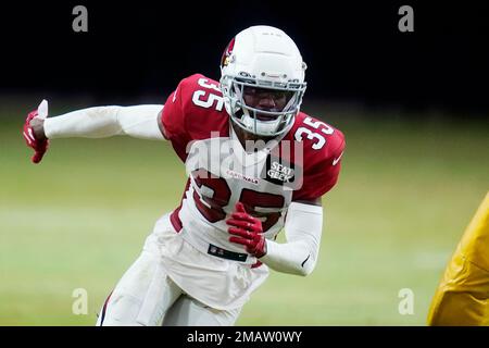 Arizona Cardinals cornerback Christian Matthew (35) warms up before an NFL  football game against the New Orleans Saints, Thursday, Oct. 20, 2022, in  Glendale, Ariz. (AP Photo/Rick Scuteri Stock Photo - Alamy