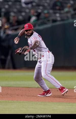 Luis Rengifo of the Los Angeles Angels wears a samurai warrior