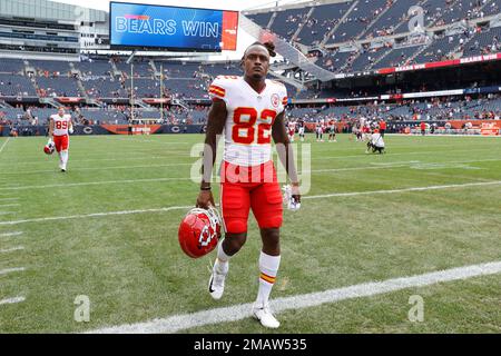 Kansas City Chiefs wide receiver Daurice Fountain (82) during a preseason  NFL football game, Saturday, Aug.13, 2022, in Chicago. (AP Photo/David  Banks Stock Photo - Alamy