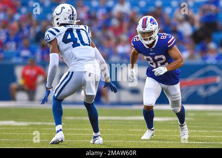 Buffalo Bills wide receiver Neil Pau'u warms up before a preseason NFL  football game against the Denver Broncos in Orchard Park, N.Y., Saturday,  Aug. 20, 2022. (AP Photo/Adrian Kraus Stock Photo 