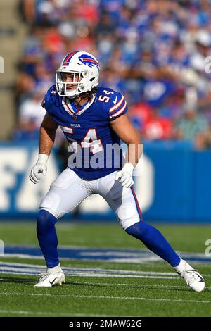 Buffalo Bills linebacker Baylon Spector (54) plays during an NFL football  game against the Los Angeles Rams Sept. 8, 2022, in Inglewood, Calif. (AP  Photo/Denis Poroy Stock Photo - Alamy