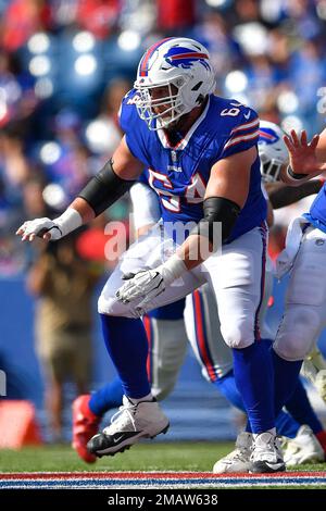 Buffalo Bills guard Greg Van Roten (75) gets set on offense against the  Detroit Lions during an NFL football game, Thursday, Nov. 24, 2022, in  Detroit. (AP Photo/Rick Osentoski Stock Photo - Alamy