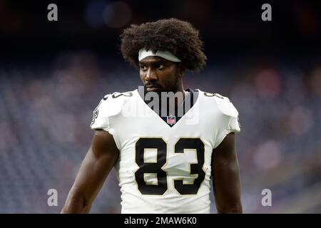 Houston Texans wide receiver Johnny Johnson III (89) during pregame warmups  before an NFL preseason game against the New Orleans Saints on Saturday,  August 13, 2022, in Houston. (AP Photo/Matt Patterson Stock