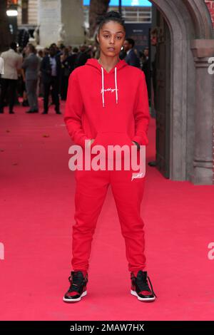 Jasmine Jobson poses for photographers upon arrival for the premiere of