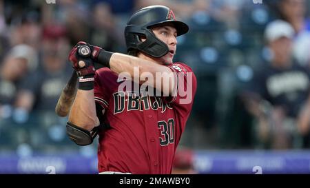 This is a 2022 photo of Alek Thomas of the Arizona Diamondbacks baseball  team shown, Monday, March 21, 2022, in Scottsdale, Ariz. (AP Photo/Matt  York Stock Photo - Alamy