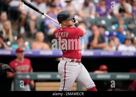 Christian Walker 2019 Game-Used Los D-backs Jersey, 9/28/19 vs. Padres:  Walker Goes 2-3 with a Grand Slam and Solo Home Run. D-backs Won 6-5.