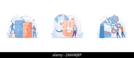 A team of people assemble an abstract geometric puzzle, Two businessmen connecting puzzle elements, kids team communication, set flat vector modern il Stock Vector
