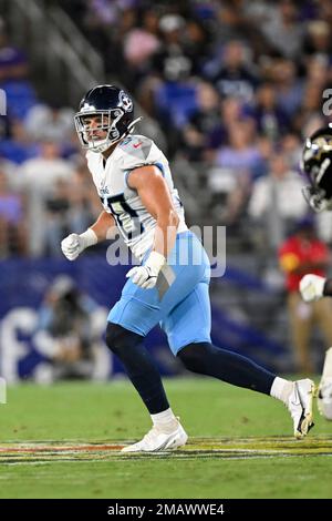 Tennessee Titans linebacker Jack Gibbens (50) during an NFL