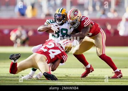 Green Bay Packers' Tyler Goodson during an NFL preseason football game  against the San Francisco 49ers in Santa Clara, Calif., Friday, Aug. 12,  2022. (AP Photo/Godofredo A. Vásquez Stock Photo - Alamy