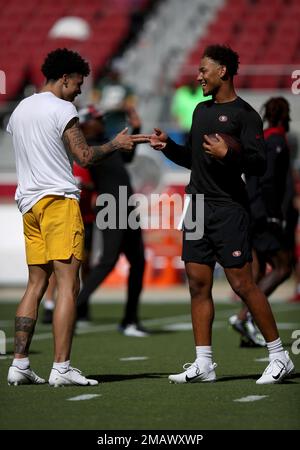 San Francisco 49ers quarterback Trey Lance (5) against the Kansas City  Chiefs during an NFL preseason football game in Santa Clara, Calif.,  Saturday, Aug. 14, 2021. (AP Photo/Tony Avelar Stock Photo - Alamy