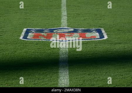 The Tennessee Titans logo is seen on the tunnel the players used