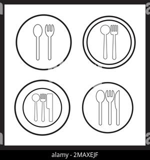 spoon and fork logo vectortemplate Stock Vector Image & Art - Alamy